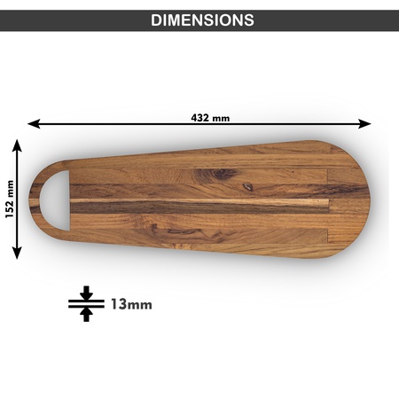 WOODCRUX Wooden Surboard Platter