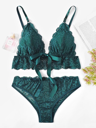 Ресницы Кружевные Подвязки Комплект Белья