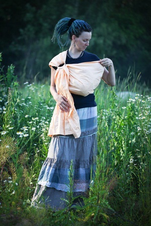 Слинг на кольцах МамаРядом Classic Персик