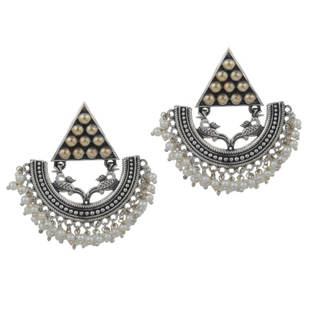 ДВУСТОРОННИЕ ТРЕУГОЛЬНЫЕ СЕРЬГИ-ЧАНДЫ