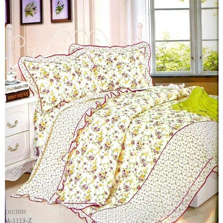 ПОСТЕЛЬНОЕ БЕЛЬЕ ИЗ ПОПЛИНА РЮША-045