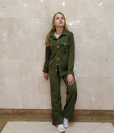 Костюм в стиле спорт шик, для отдыха