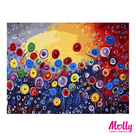 Sayıya göre boyama Çiçek soyutlaması