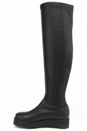 Schwarze Overknee-Stiefel s205
