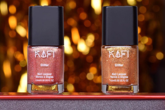 Nail Lacquer Glitter-Fire & Gold-0.35 US FL OZ - Longwear Nail Polish Collection