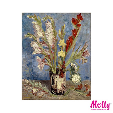 Paint by number Van Gogh. Vase with gladioli
