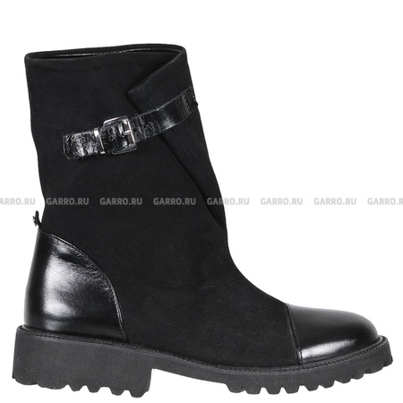 Ботинки 1085 чёрные, натуральная кожа и замша