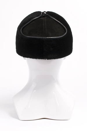 Шапка из замши с овчиной 10340Ч