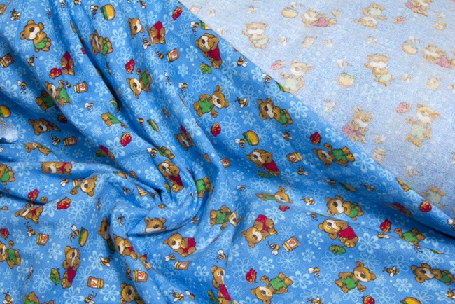 Ткань постельная детская Мишки