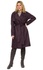 Ladies coat made of eco suede.