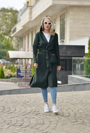 Пальто женское с капюшоном - Артикул L 2