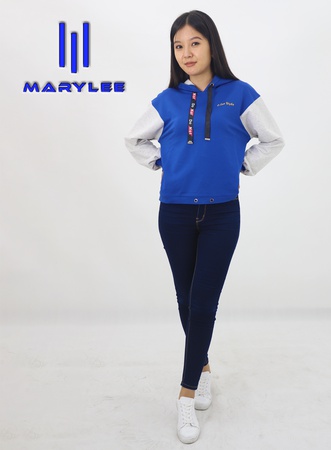 Toptan baskılı kadın örme kapüşonlu sweatshirtler (tıklama-baskı)