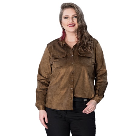 Бархатная рубашка большого размера