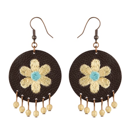 W-113N  Кожаная серьга