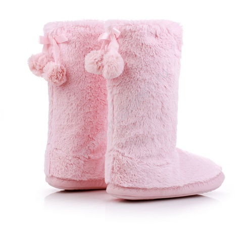 Ugg boots with plush pom-poms L-105