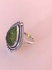 Handmade Sterling Silver Moldavite Ring: Bohemian Statement Jewelry