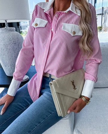 Рубашка из хлопка и льна