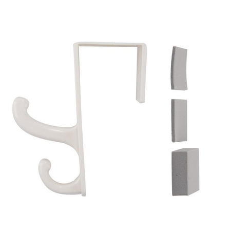 Вешалка на дверь с двумя крючками пластиковая