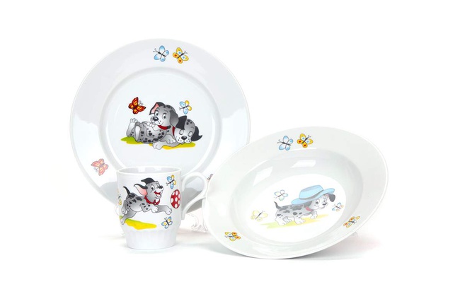 Детский набор посуды  "ОЗОРНЫЕ ЩЕНКИ"