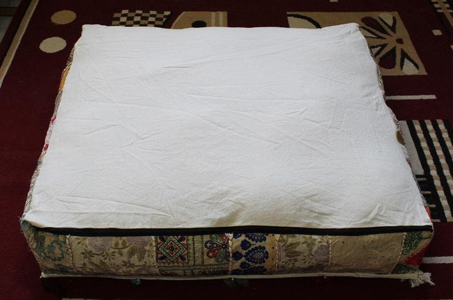 Bohemian floor cushions - decorative cushion cover, sari patchwork cushion cover only cover, floor pillow Indian cushion hippie Art