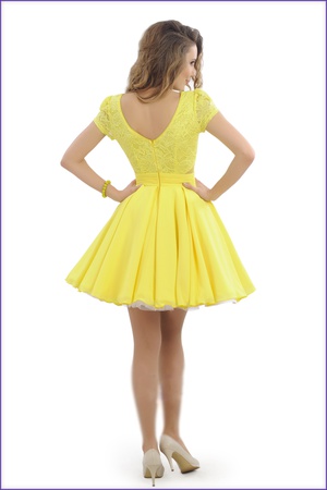Short yellow tutu dress