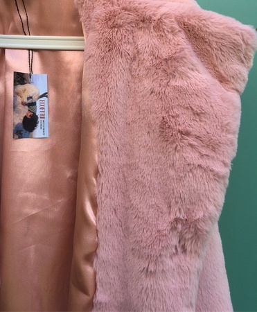 Цветная экошуба под кролика