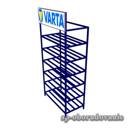 Стеллаж для АКБ сварной с логотипом