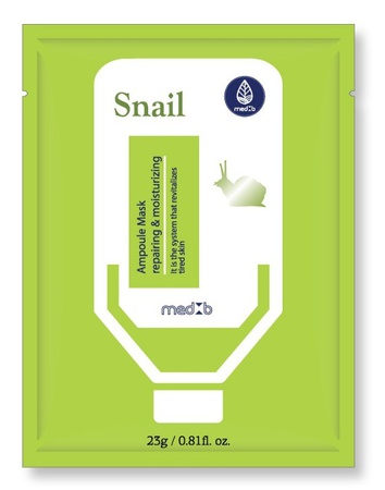 Улиточная тканевая маска-ампула MED B Snail Ampoule Active Mask, 23 г