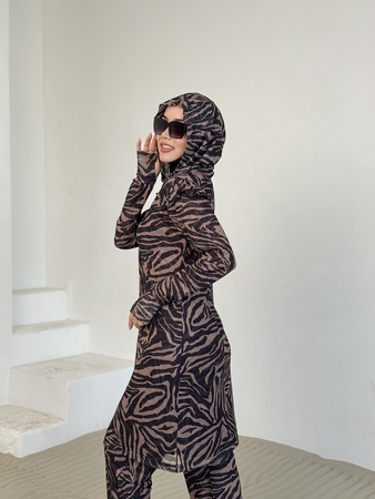 Закрытый мусульманский купальник из плащевки!