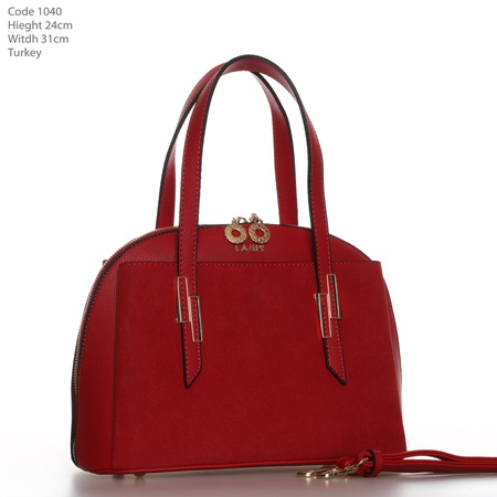 Bayan leopar desenli siyah rengi el ve omuz çantası