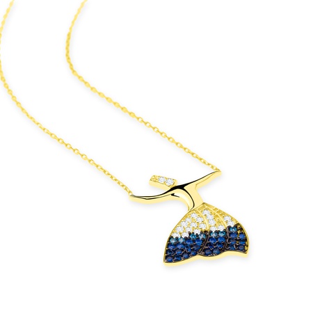 قلادة الدراويش المتساوية من الذهب عيار 14 قيراطًا وبيترا