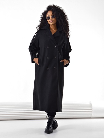 Пальто #4045 модель оверсайз 42-44 подойдёт до 50 размера