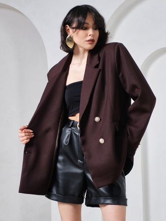 Пиджак оверсайз классический удлиненный