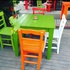 rustik country style table and chairs/ folding plywood chairs
