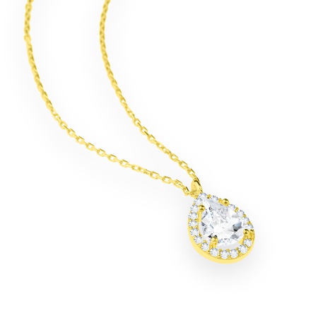 Even & Pétra 14 Ayar Altın Taşlı Damla Kolye