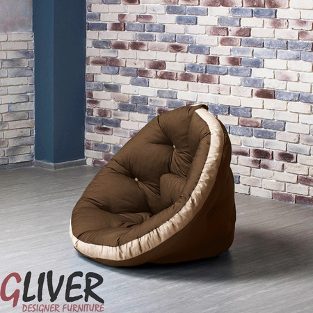 КРЕСЛО ОУСТЕР БОСТОН S КОМБО ШОКОЛАДНО-БЕЖЕВОЕ