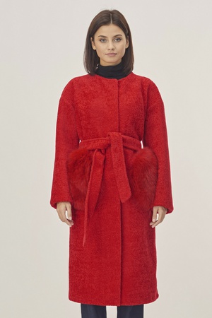 Пальто женское Silverfox модель 808 Красный