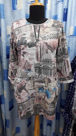 Туники с 50 по 60 размер. Ткань меланж.