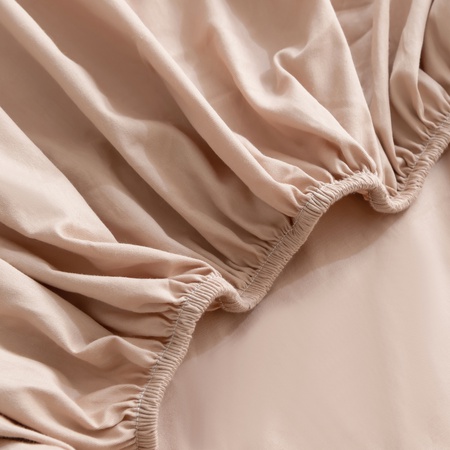 Простынь на резинке Однотонный Сатин Элитный 100% египетский хлопок RROCE005