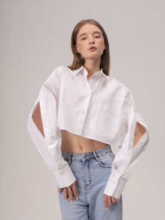 Рубашка трендовая короткая