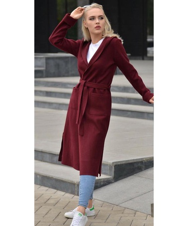 Пальто женское с капюшоном - Артикул L 2