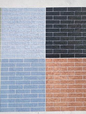 Liquid travertine, mineral chips, flock