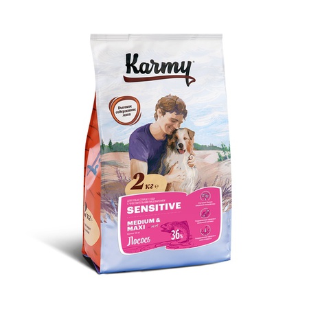 Сухой корм для собак средних и крупных пород, индейка с рисом Karmy 15 кг