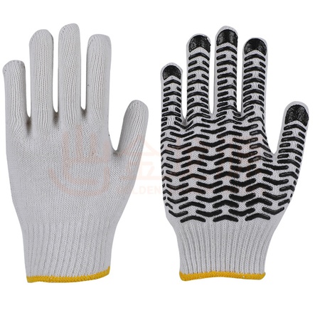 Рабочие перчатки с ПВХ волнами и точками