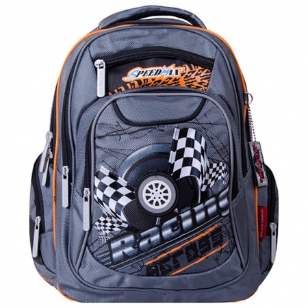 Рюкзак KB1521 Цвет: серый с оранжевой отделкой «ко