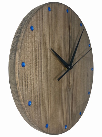 Часы настенные из массива дерева (дуб, ясень)