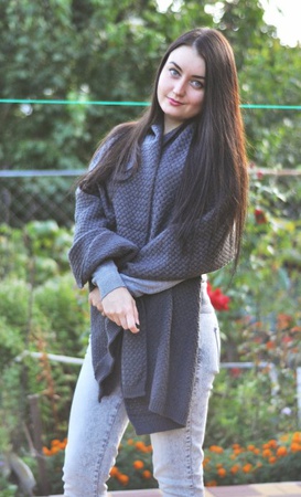 Вязаный женский шарф