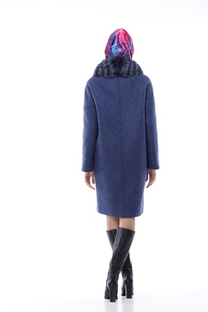 Зимнее пальто Доменика с утеплителем, шерсть Италия