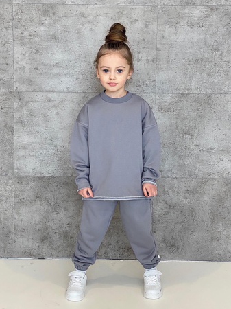 A two-piece suit in sport-chic style.