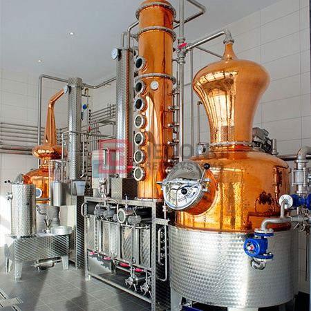 1000L Viski Brendi Cin Mikro Damıtma Ekipmanları Alkol Bakır Distiller